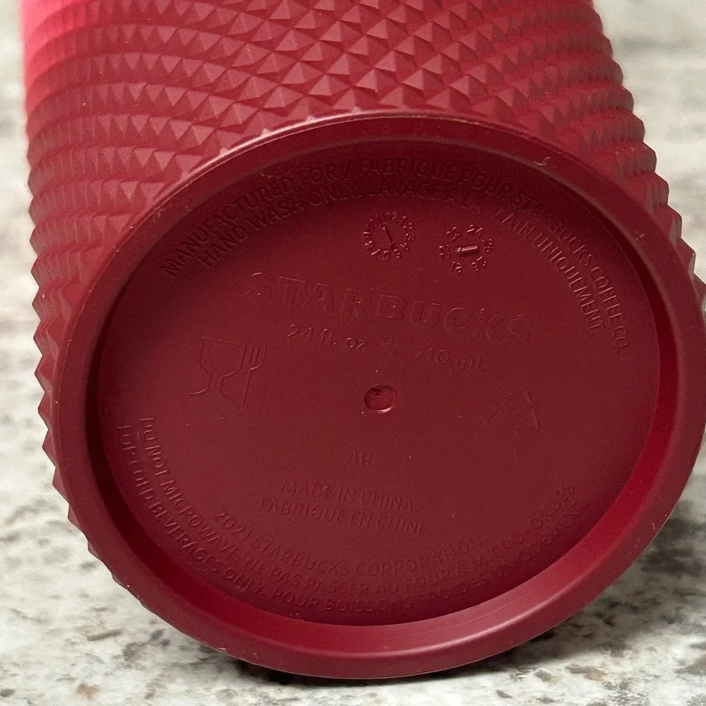 Starbucks Studded Tumbler 24oz Pink Red Ombre Venti Cold Cup‎ 2022 Collection